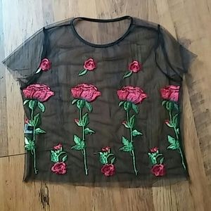 3D Rose mesh top